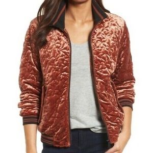 NWOT Bernardo Crushed Velvet Bomber
